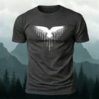 Wings Viking Print Casual 100% Cotton T-Shirt