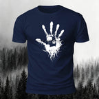 Skeleton Silhouette Print Casual Cotton T-Shirt