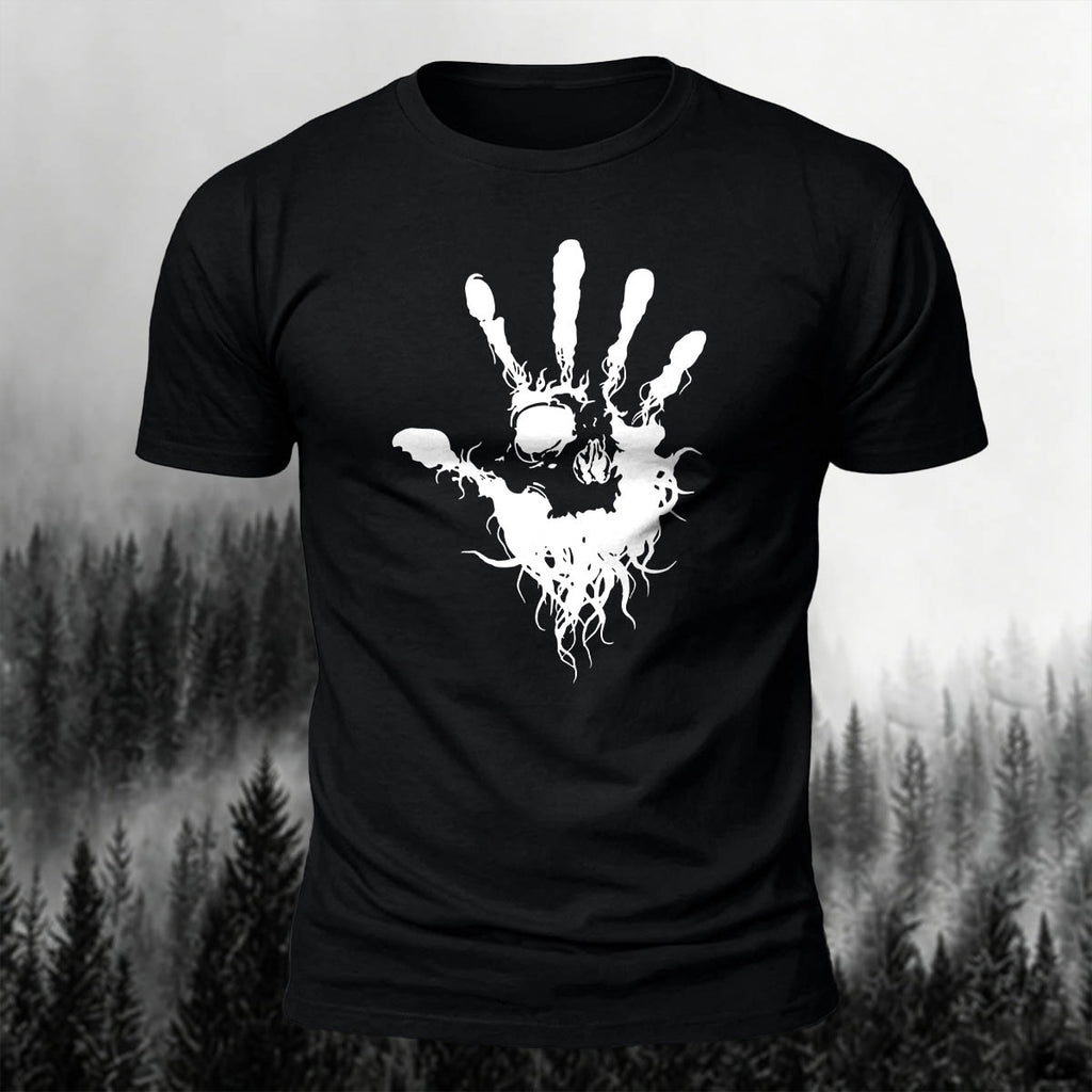 Skeleton Silhouette Print Casual Cotton T-Shirt