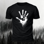 Skeleton Silhouette Print Casual Cotton T-Shirt