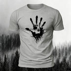 Skeleton Silhouette Print Casual Cotton T-Shirt