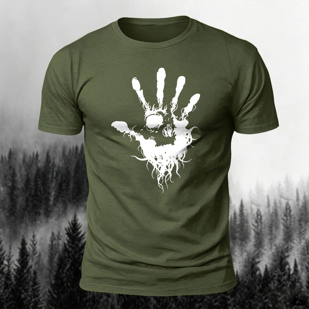 Skeleton Silhouette Print Casual Cotton T-Shirt