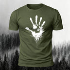 Skeleton Silhouette Print Casual Cotton T-Shirt