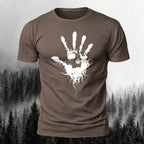 Skeleton Silhouette Print Casual Cotton T-Shirt