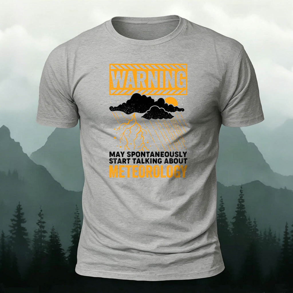 Weather-Themed Print Casual Premium Cotton T-Shirt