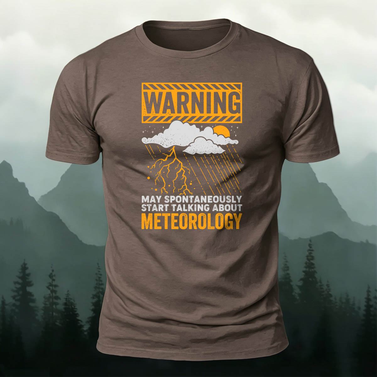 Weather-Themed Print Casual Premium Cotton T-Shirt
