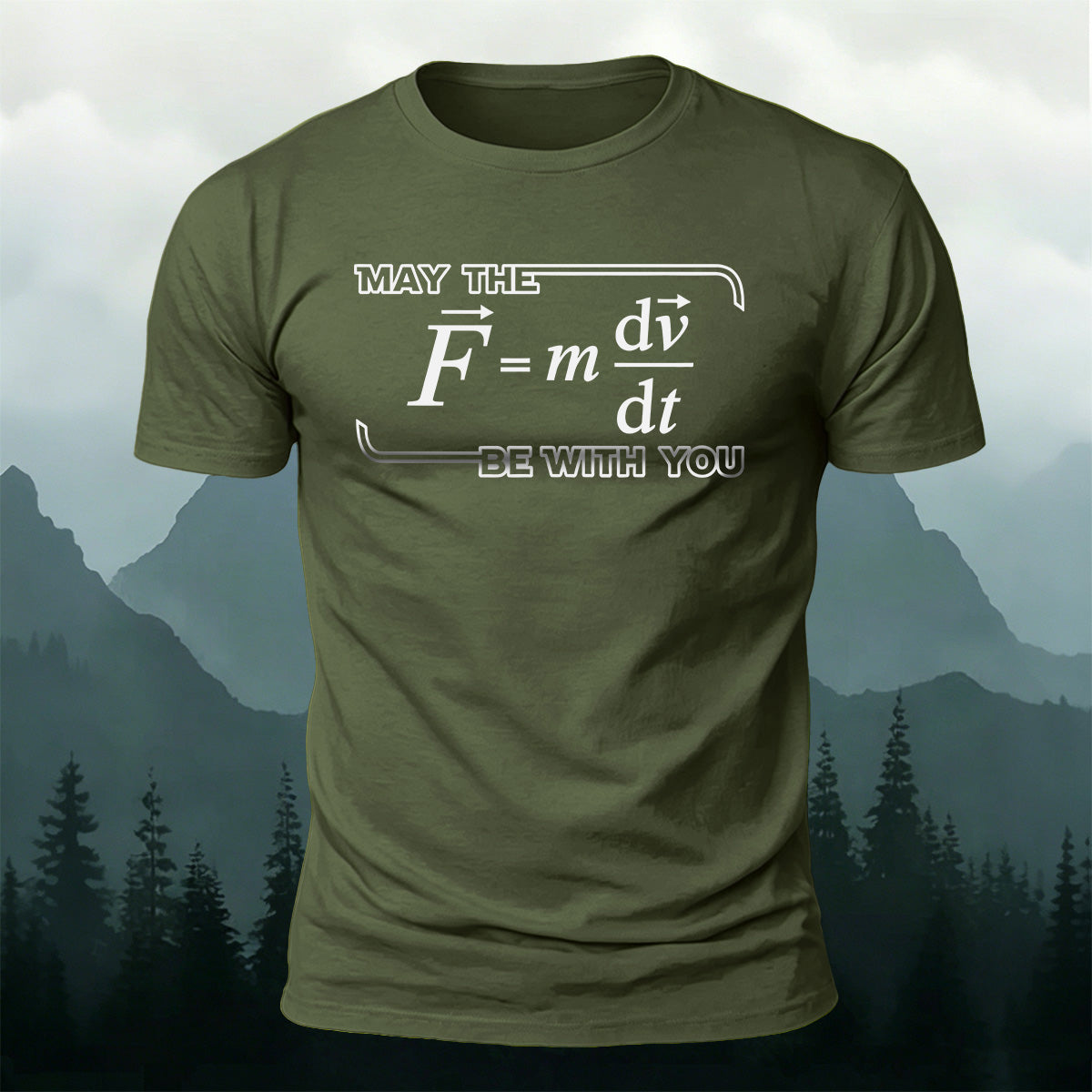 Physics Formula Print Casual Soft Cotton T-Shirt