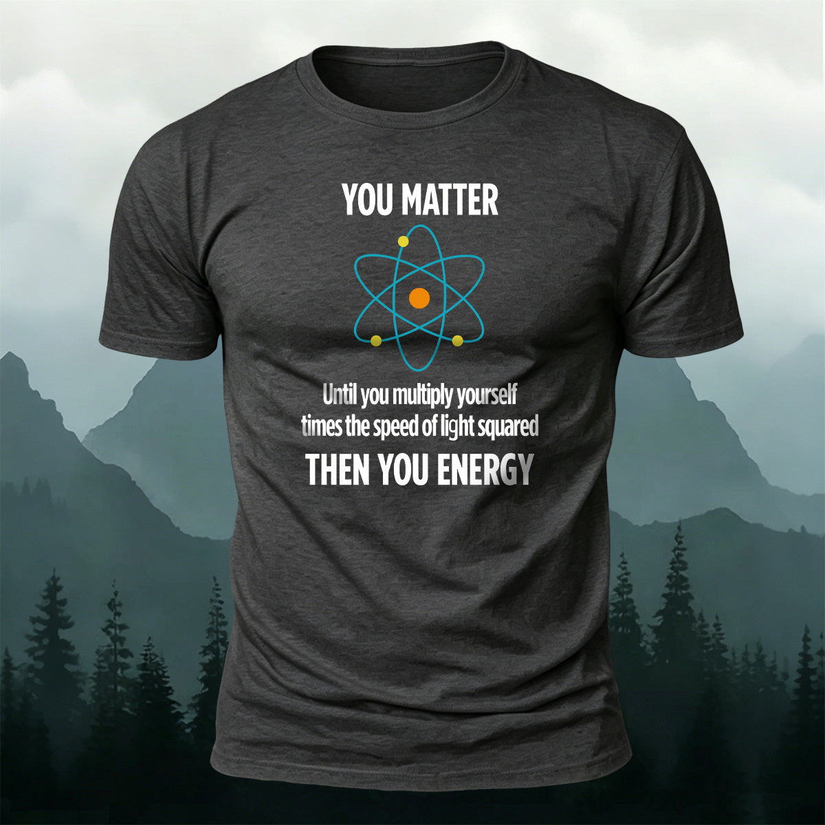 Creative Atomic Model Print Casual Soft Cotton T-Shirt