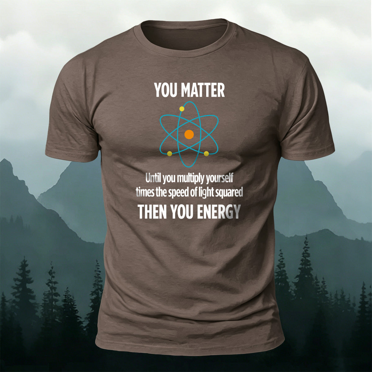 Creative Atomic Model Print Casual Soft Cotton T-Shirt