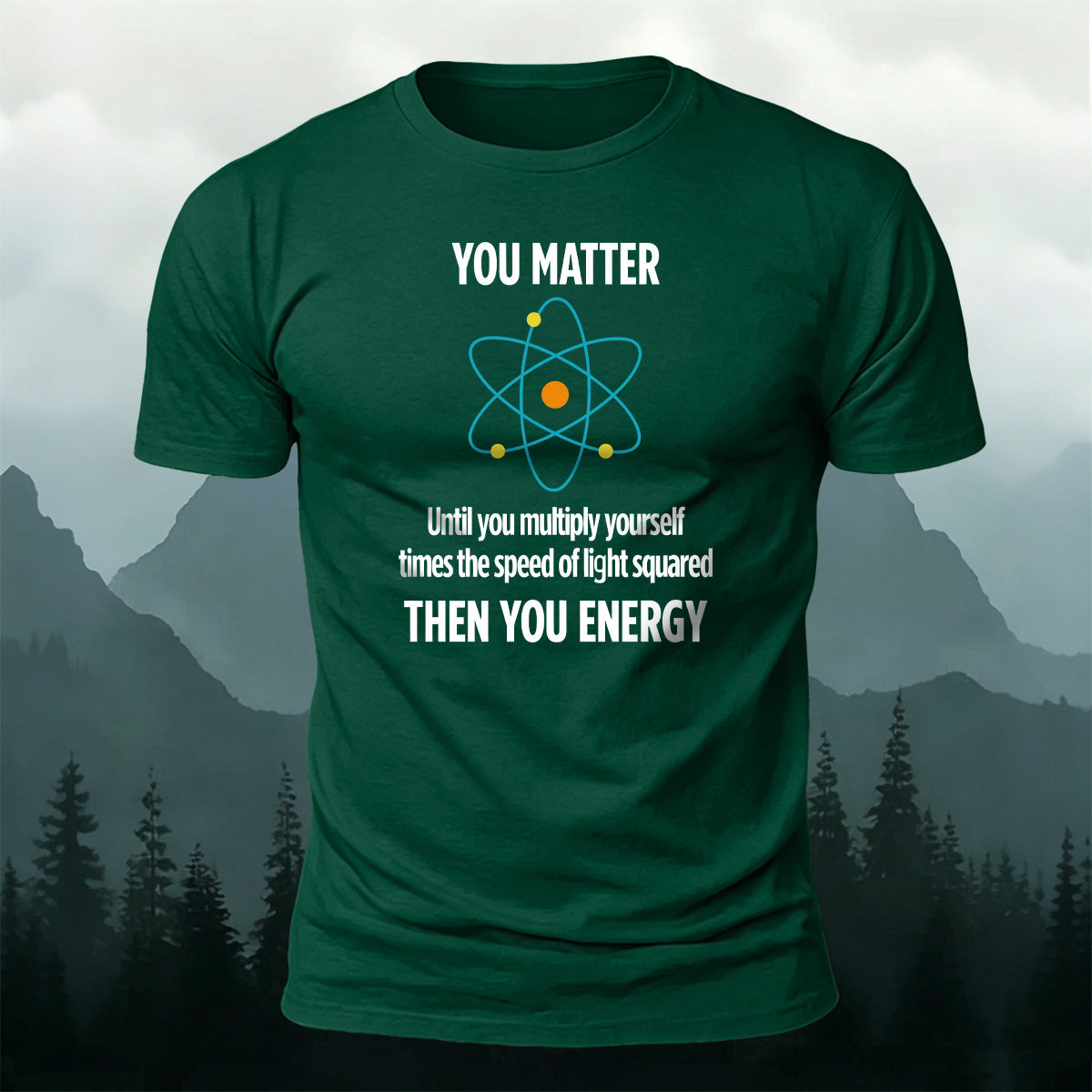 Creative Atomic Model Print Casual Soft Cotton T-Shirt