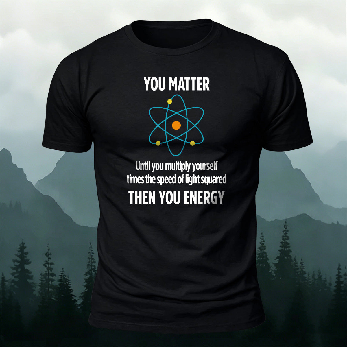 Creative Atomic Model Print Casual Soft Cotton T-Shirt