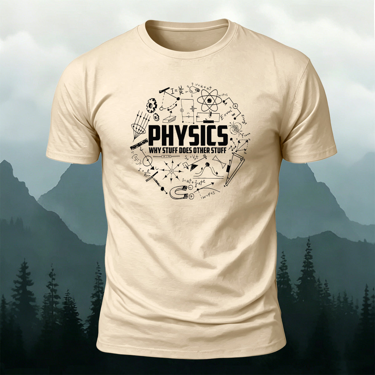 Elements of Physics Print Soft Cotton T-Shirt