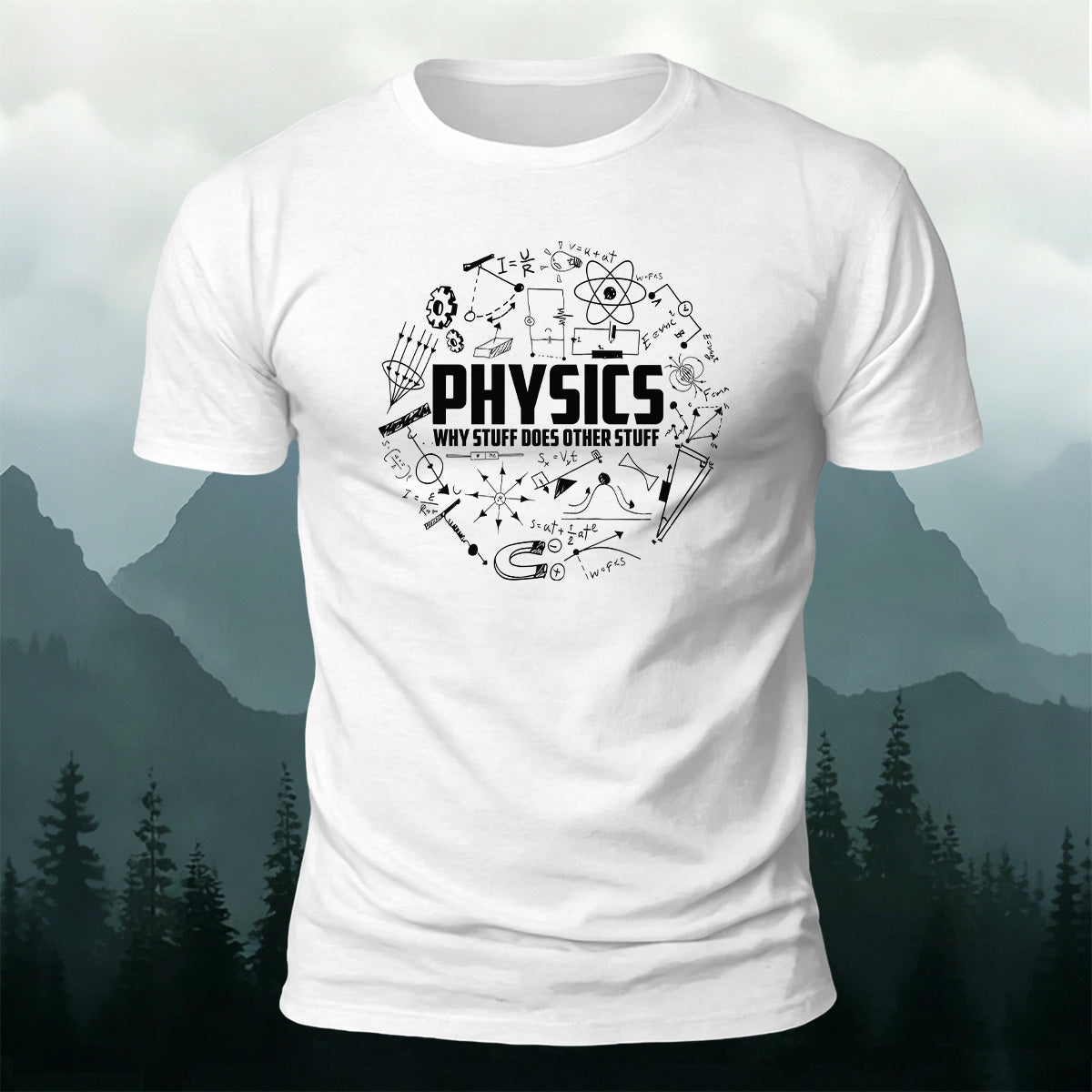 Elements of Physics Print Soft Cotton T-Shirt