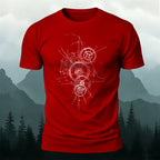 Gear-Print Casual Soft Cotton T-Shirt