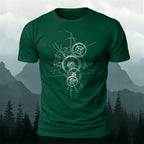 Gear-Print Casual Soft Cotton T-Shirt