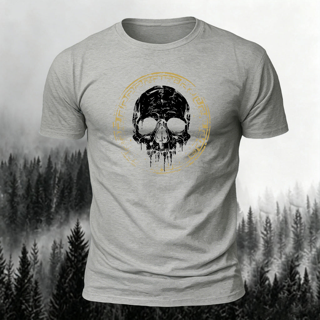 Vintage Skull-Print Casual Soft Cotton T-Shirt
