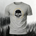 Vintage Skull-Print Casual Soft Cotton T-Shirt