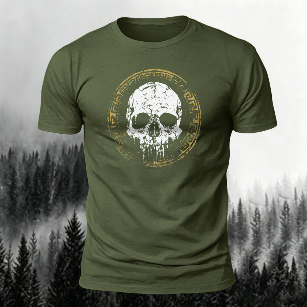 Vintage Skull-Print Casual Soft Cotton T-Shirt