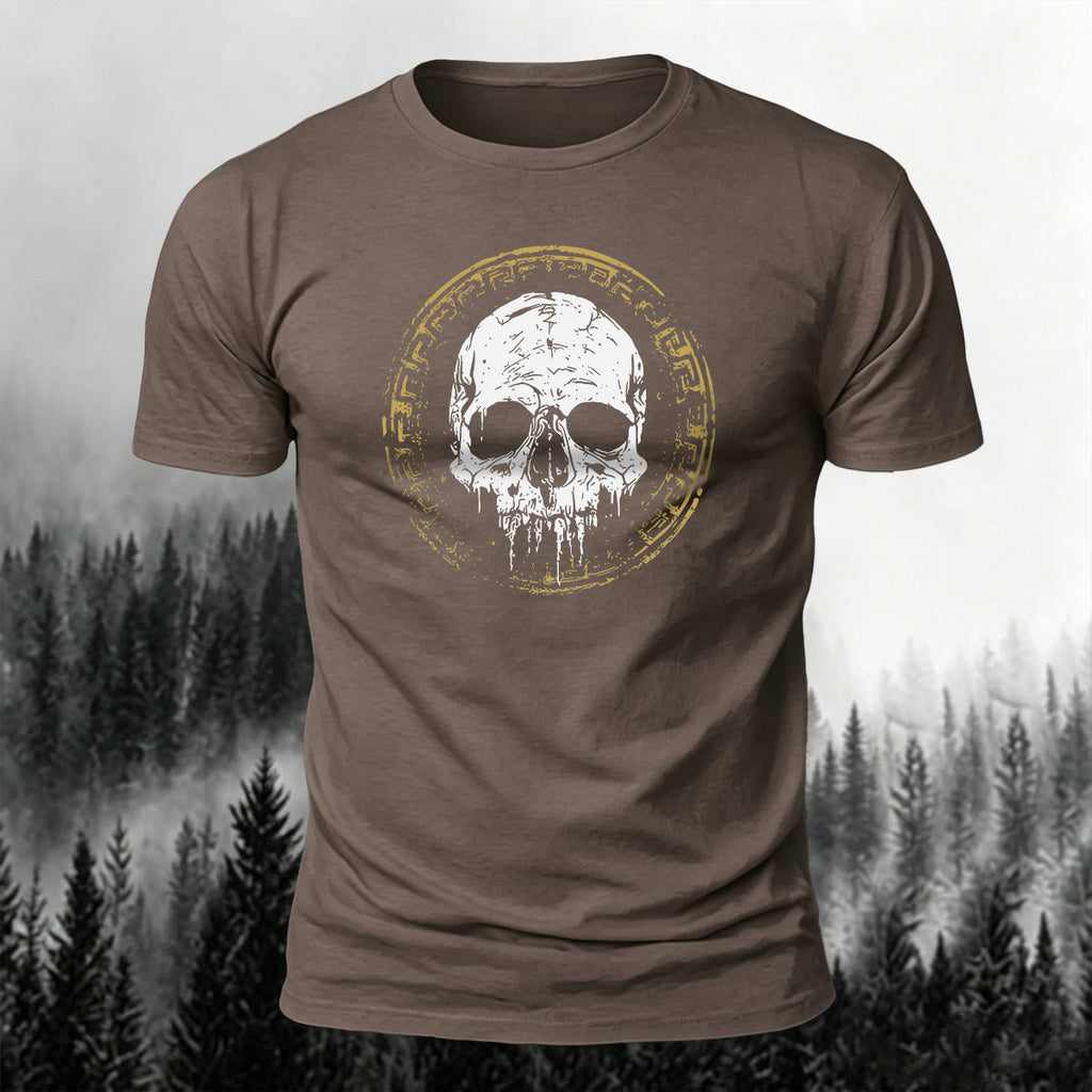 Vintage Skull-Print Casual Soft Cotton T-Shirt