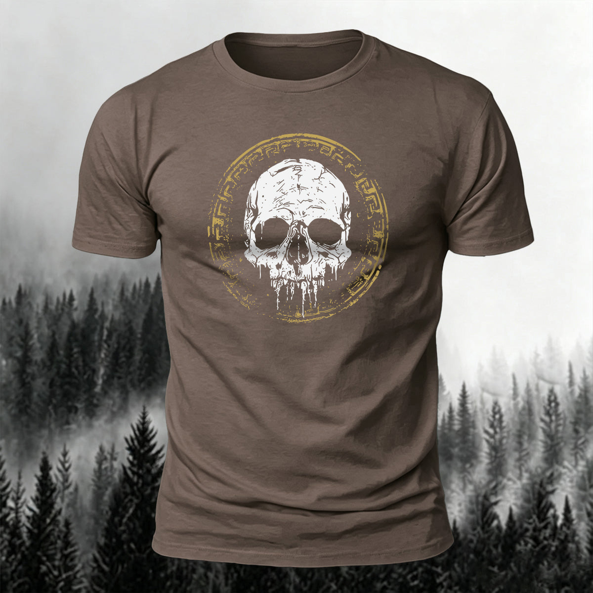 Vintage Skull-Print Casual Soft Cotton T-Shirt