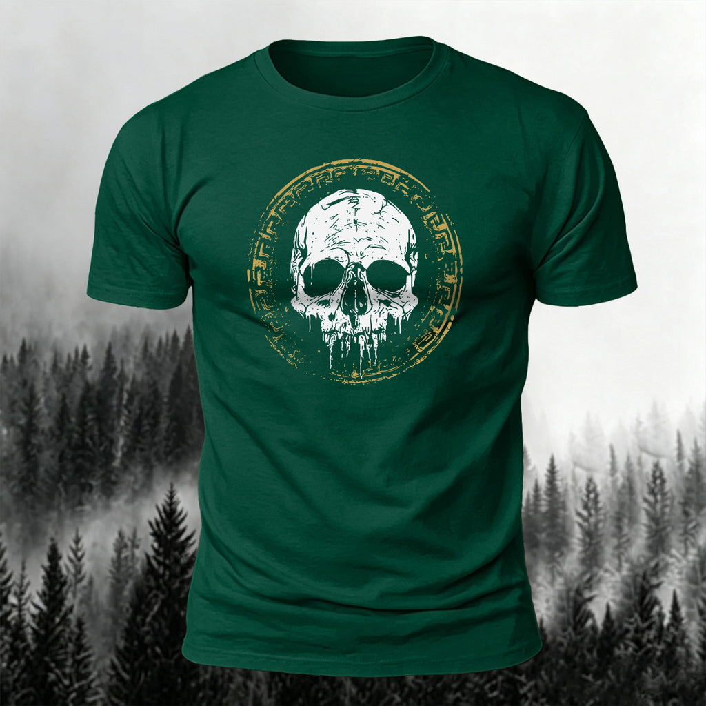 Vintage Skull-Print Casual Soft Cotton T-Shirt
