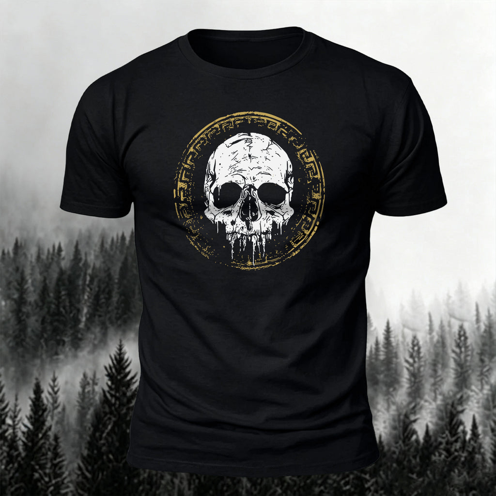 Vintage Skull-Print Casual Soft Cotton T-Shirt