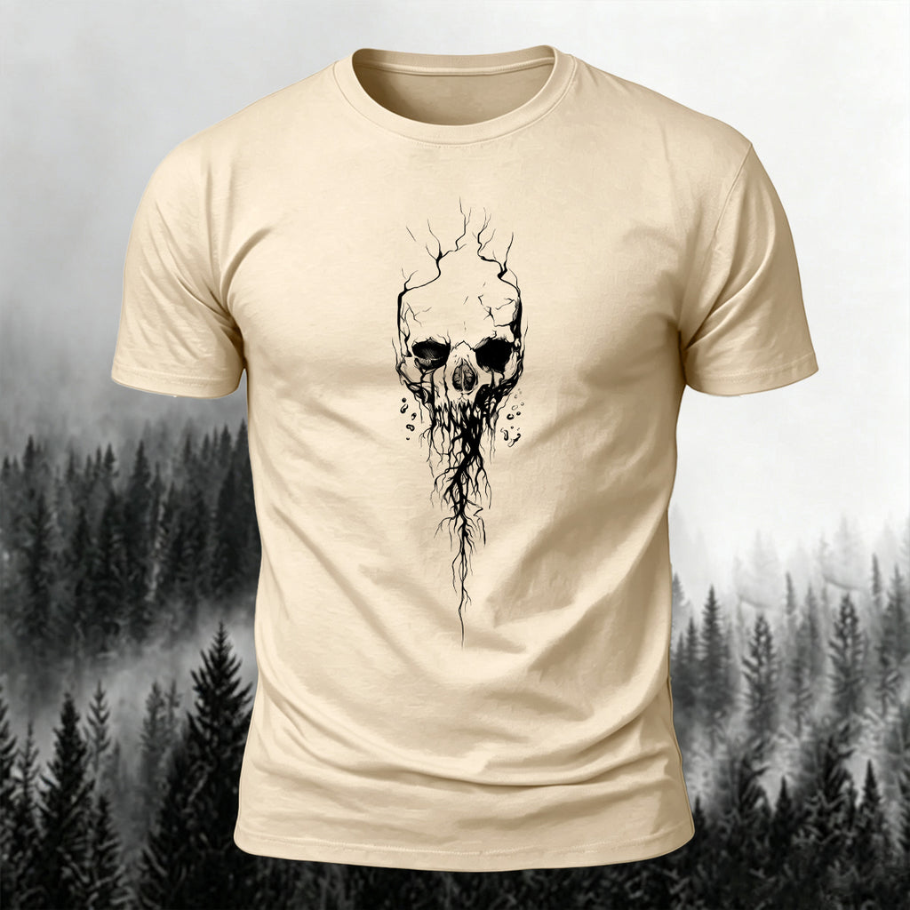Dark Gothic Print Casual Soft Cotton T-Shirt