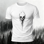 Dark Gothic Print Casual Soft Cotton T-Shirt
