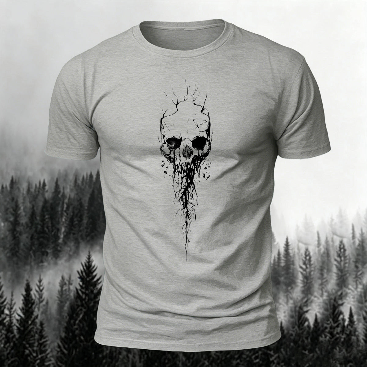 Dark Gothic Print Casual Soft Cotton T-Shirt
