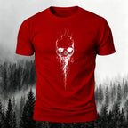 Dark Gothic Print Casual Soft Cotton T-Shirt