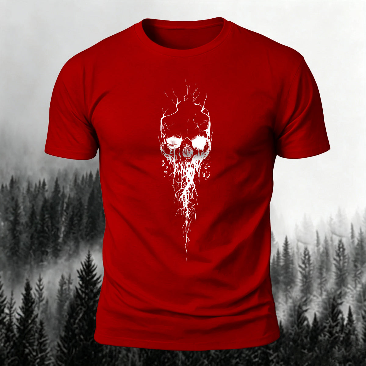 Dark Gothic Print Casual Soft Cotton T-Shirt