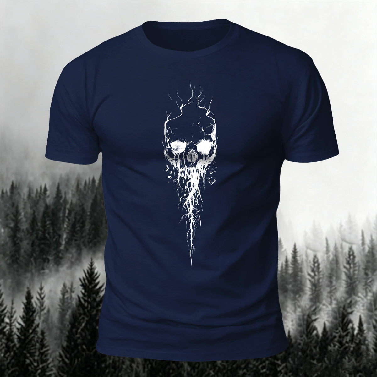Dark Gothic Print Casual Soft Cotton T-Shirt
