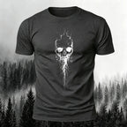 Dark Gothic Print Casual Soft Cotton T-Shirt