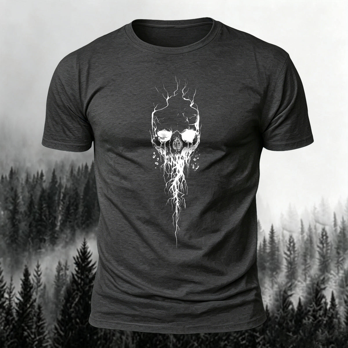 Dark Gothic Print Casual Soft Cotton T-Shirt