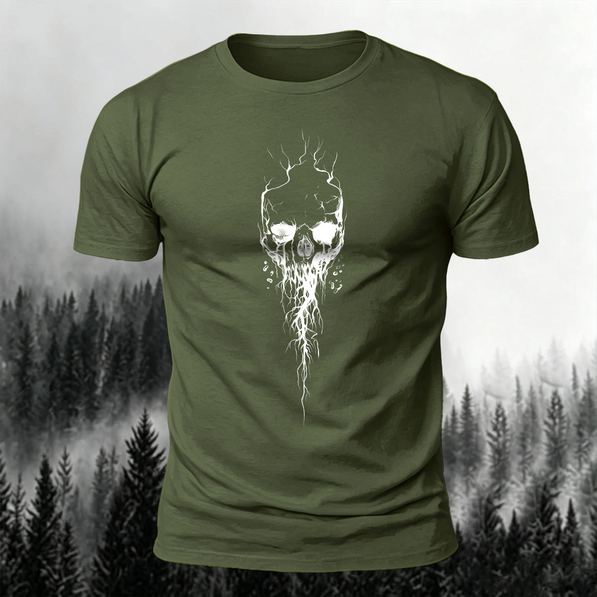 Dark Gothic Print Casual Soft Cotton T-Shirt