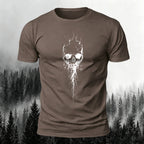Dark Gothic Print Casual Soft Cotton T-Shirt