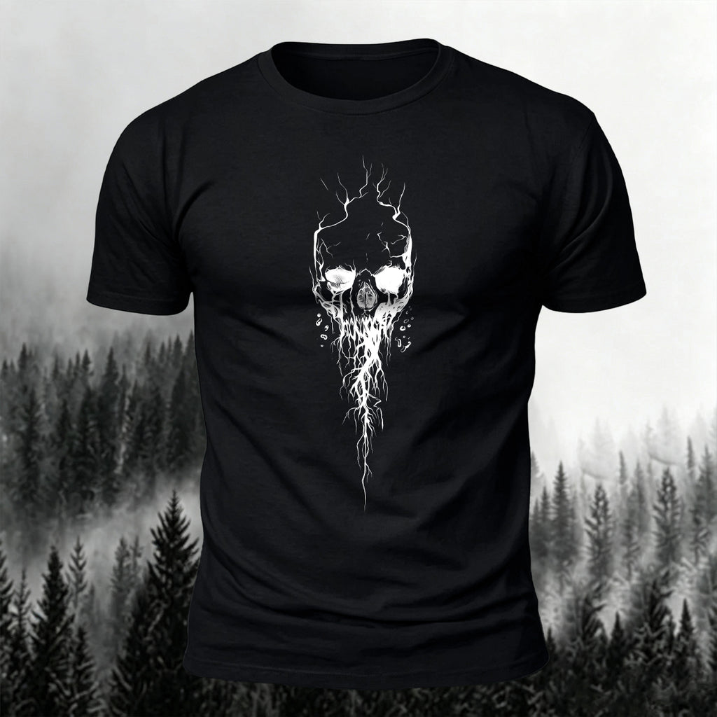 Dark Gothic Print Casual Soft Cotton T-Shirt