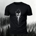 Dark Gothic Print Casual Soft Cotton T-Shirt