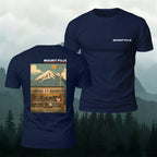 Mount Fuji Manga Print Casual 100% Cotton Tee