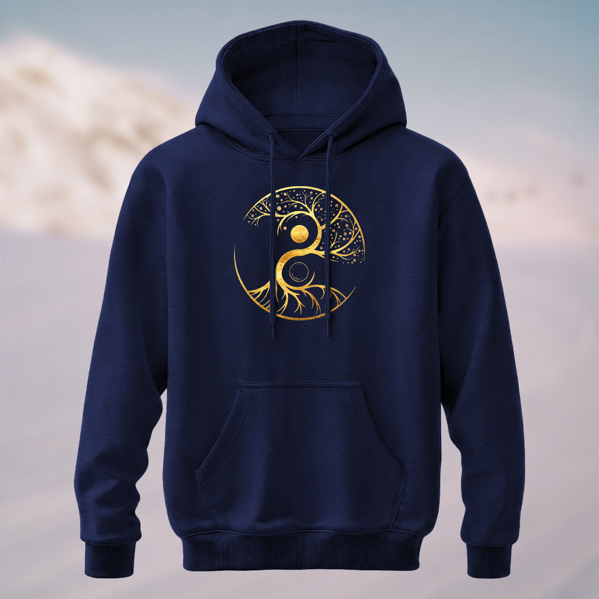 Cotton Made Tree of Life Print Hoodie