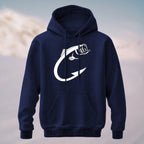 Cotton Made Creative Fish Shaped Hook Print Hoodie