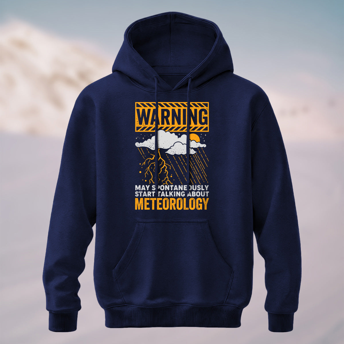 Cotton Made Weather Print Hoodie