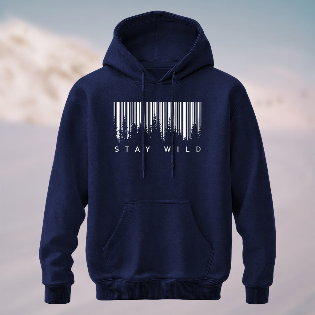 Cotton Made Creative Barcode Print Hoodie