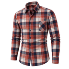 Vintage Brushed Plaid 100% Cotton Shirt 04