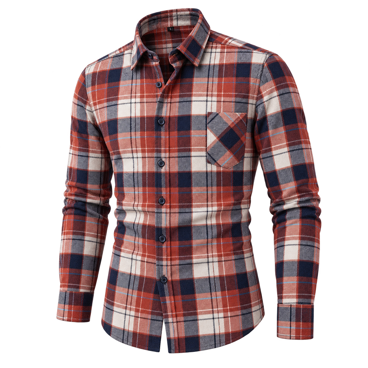 Vintage Brushed Plaid 100% Cotton Shirt 04