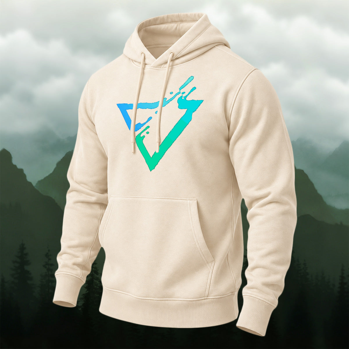 Cotton Made Modern Geometric Triangle Hoodie