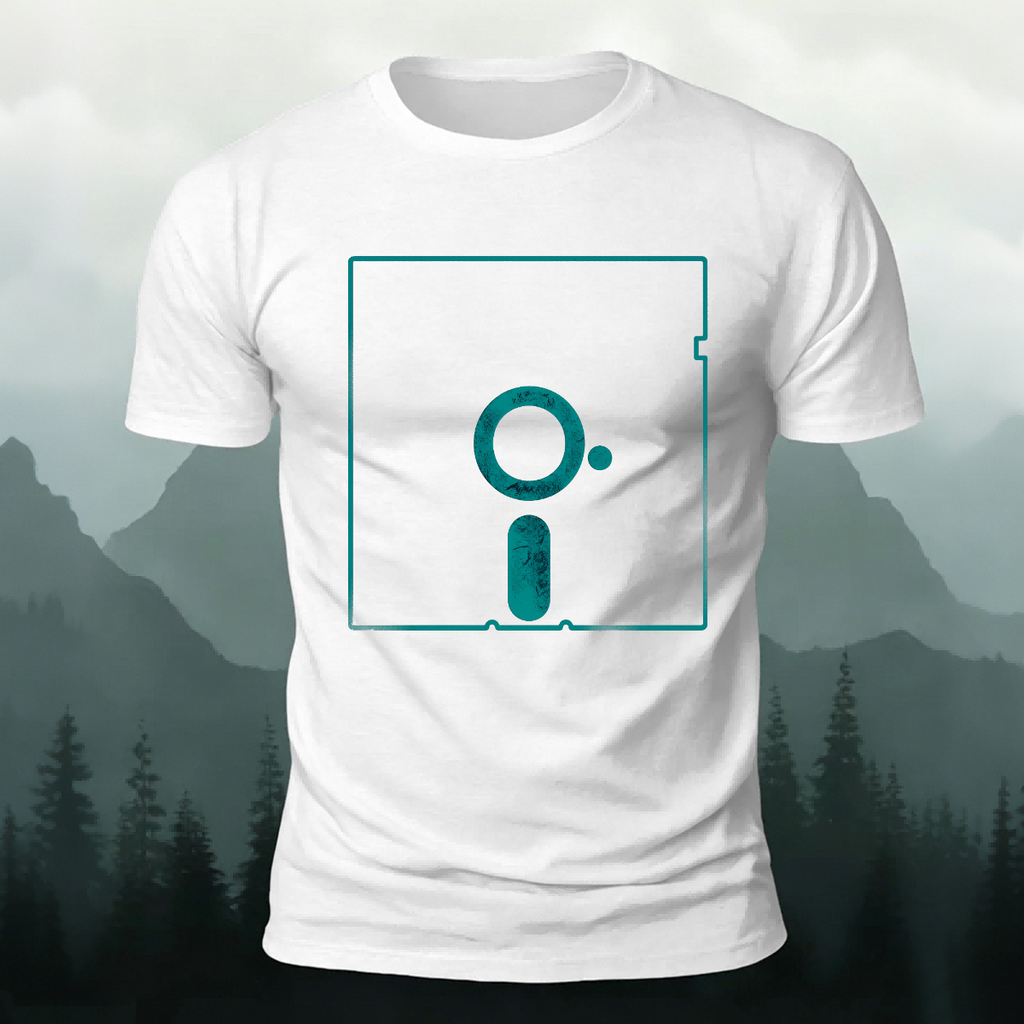 Minimalist Square-Print Casual Outdoor Cotton T-Shirt