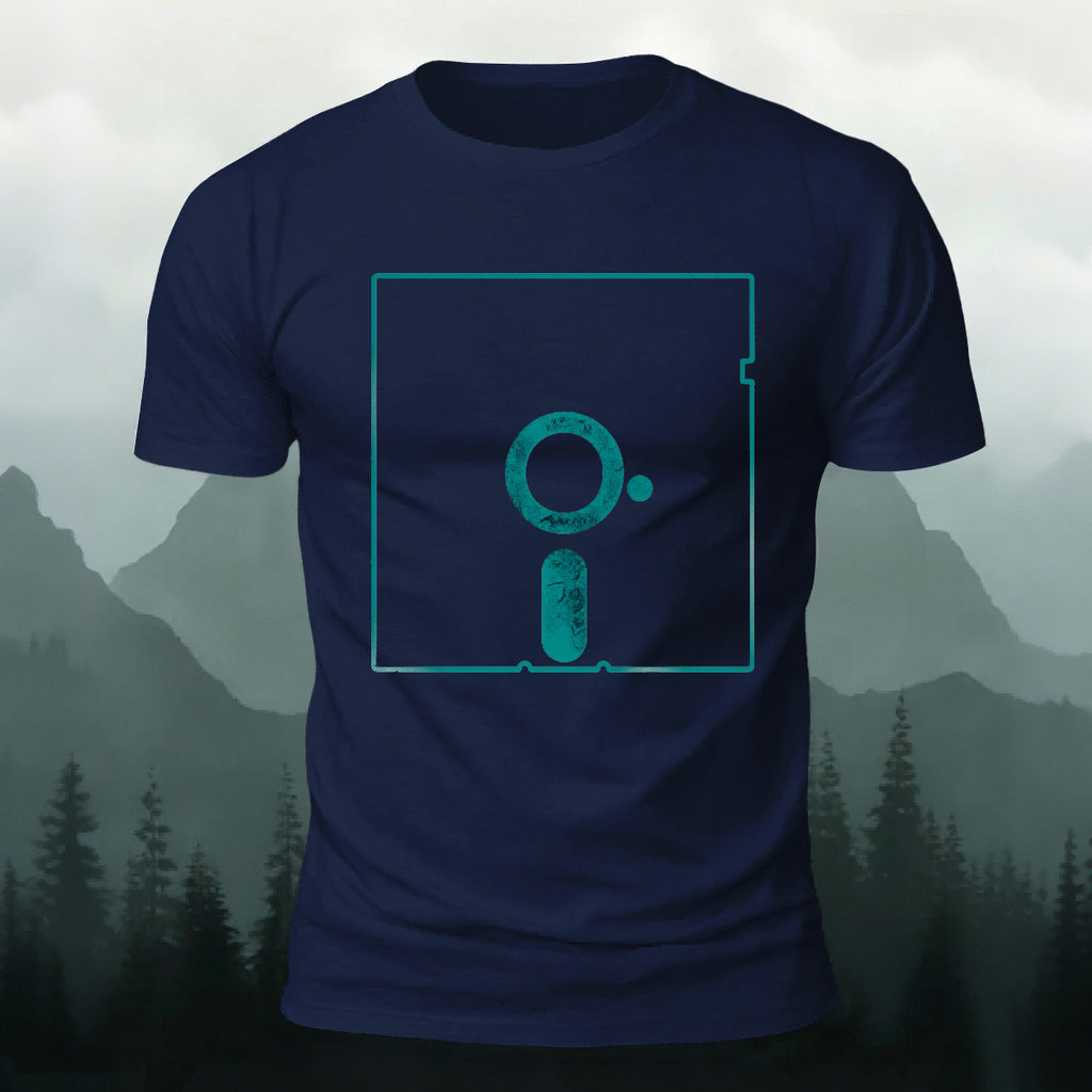 Minimalist Square-Print Casual Outdoor Cotton T-Shirt