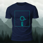 Minimalist Square-Print Casual Outdoor Cotton T-Shirt
