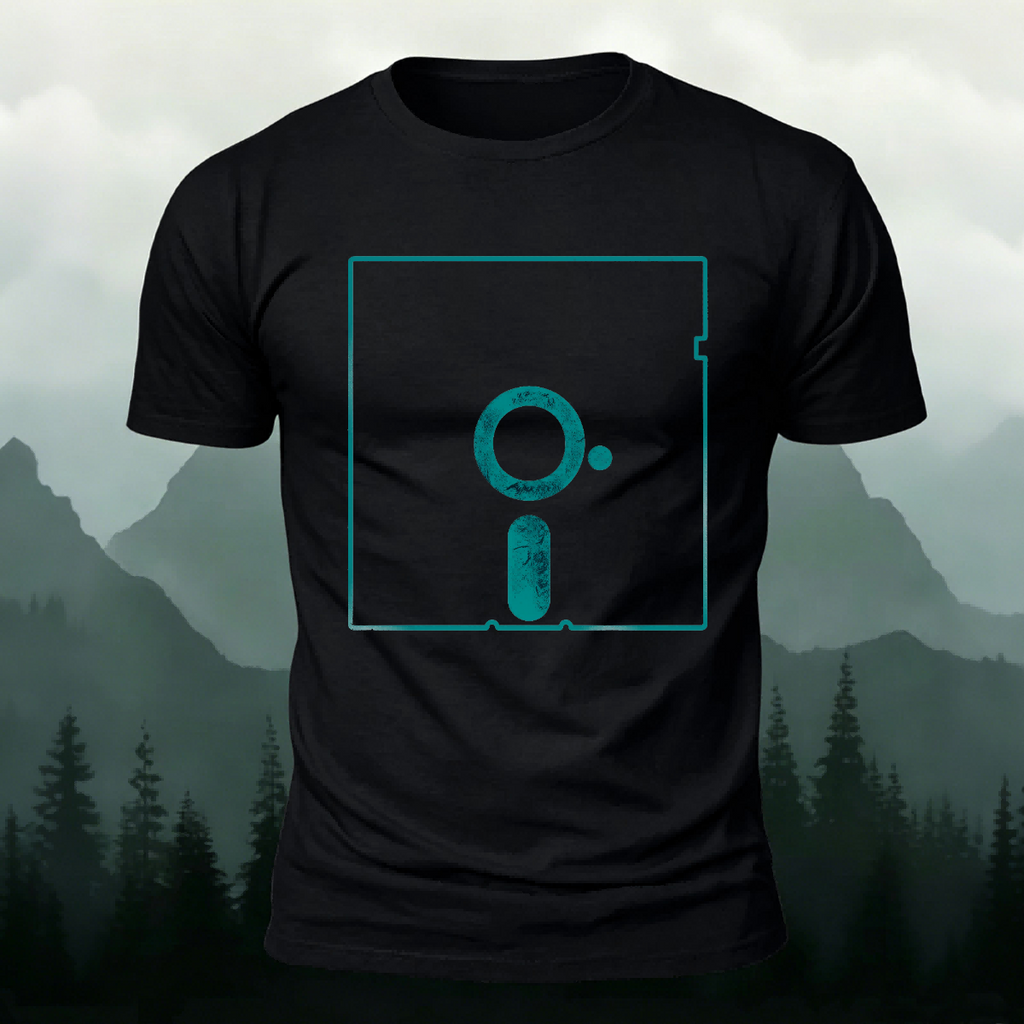 Minimalist Square-Print Casual Outdoor Cotton T-Shirt